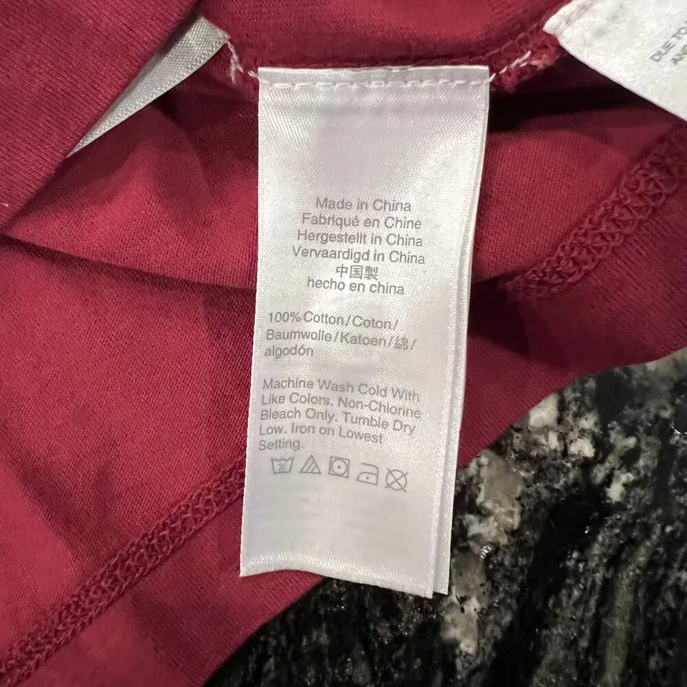 NWT J. Crew Men's Crimson Maple Red/Maroon Broken-In Henley Shirt